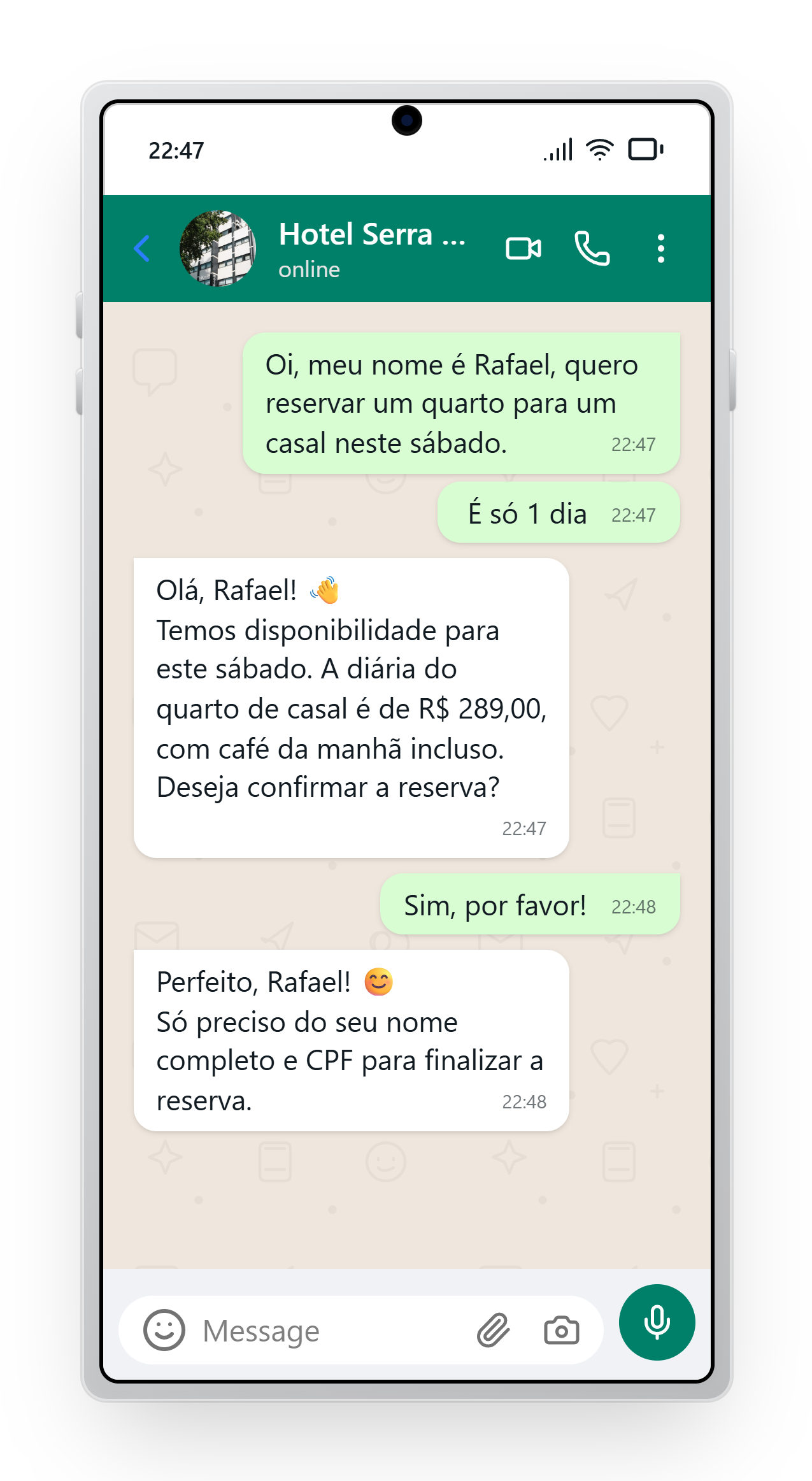 Demonstração do Chat