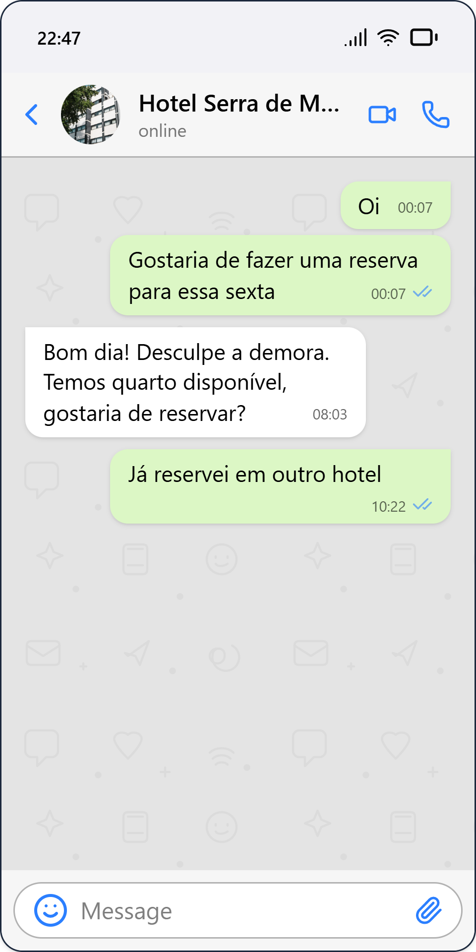 Exemplo de resposta tardia